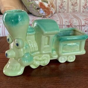 Vintage Ceramic Train Planter Set